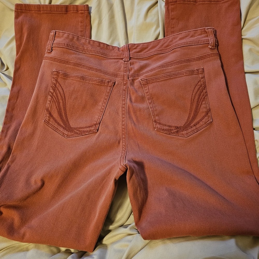 Style & Co. Women's Straight Leg Jeans in Coral - Picture 4 of 5